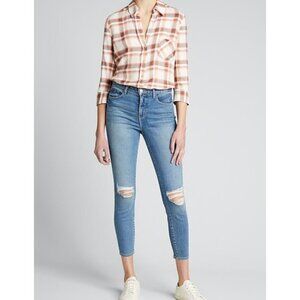 NWD L'AGENCE Size 30 MARGOT JEAN High Rise Skinny Distressed Blue MSRP $265